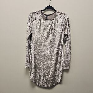 Windsor Silver Velvet Dress